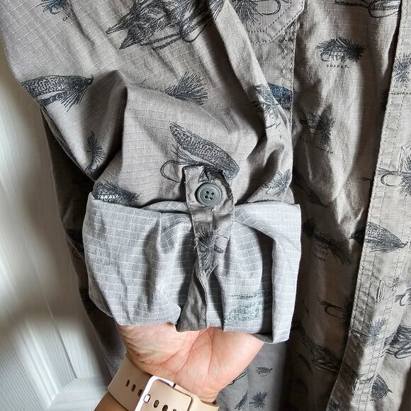 Croft & Barrow‎ Shirt Men's 2XL Gray Quick Dry Outdoor Vented - Picture 4 of 8